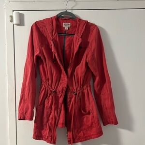 XL mossimo jacket, but I’m a medium and like the slightly oversized fit